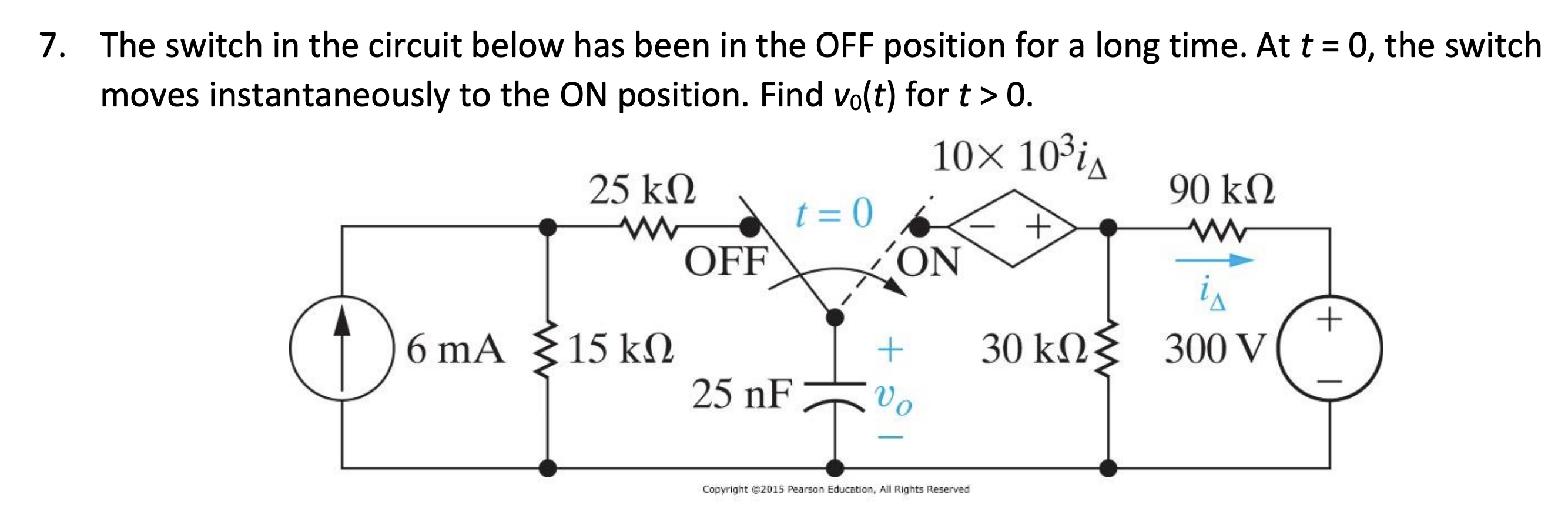Solved by an EXPERT The switch in ﻿the circuit below has been in ﻿the ...