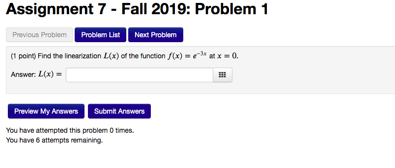 Solved Assignment 7 - Fall 2019: Problem 1 Previous Problem | Chegg.com