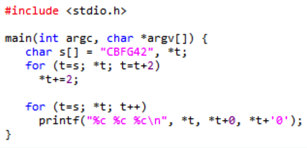 Solved For the following C code below, what is the output? | Chegg.com