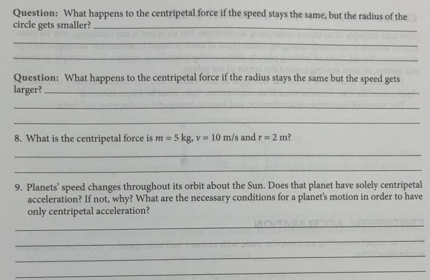 Solved CIRCULAR MOTION WITH CONSTANT SPEED This is an