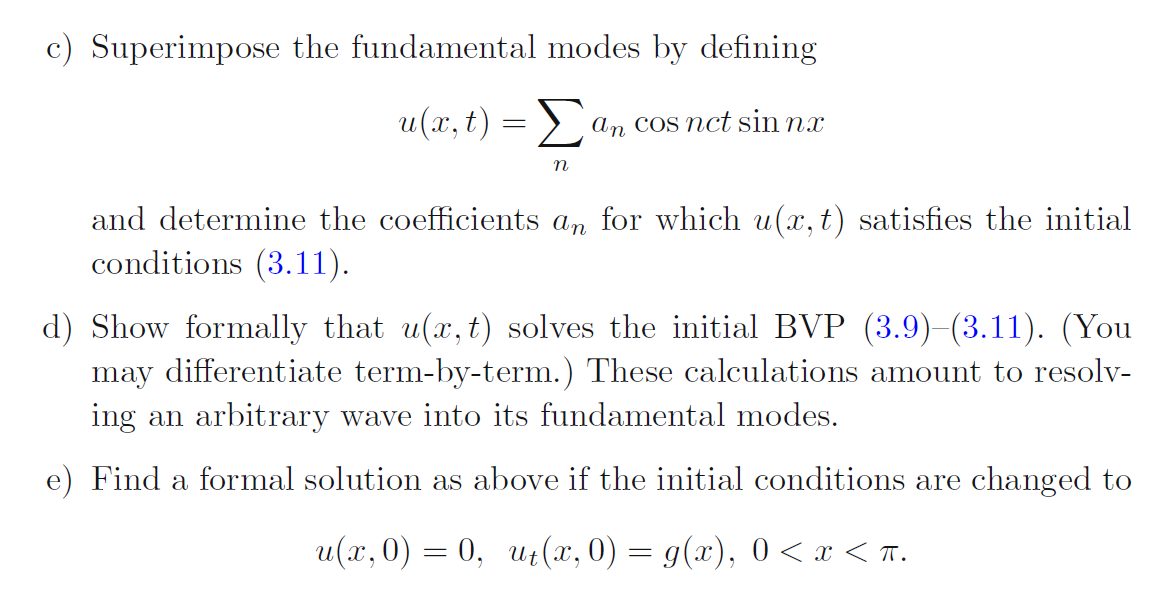 Solved 1 Consider The Initial Boundary Value Problem For Chegg Com