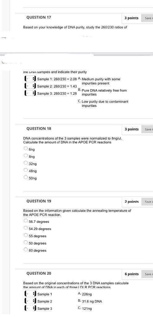 Solved QUESTION 17 3 points Save Based on your knowledge of | Chegg.com