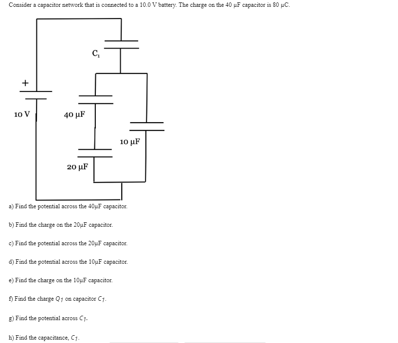 Solved Consider a capacitor network that is connected to a