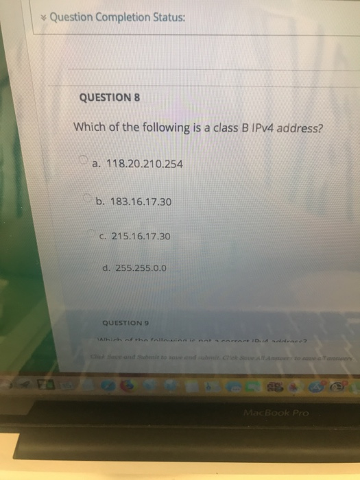 Solved v Question Completion Status: QUESTION 8 Which of the | Chegg.com