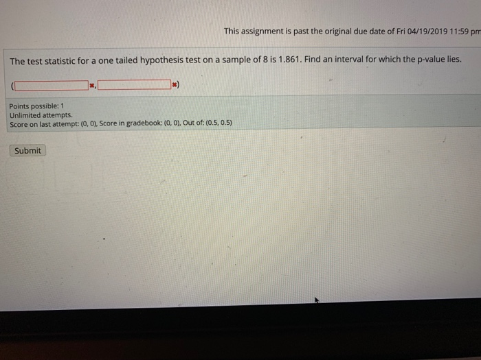 Solved This assignment is past the original due date of Fri | Chegg.com