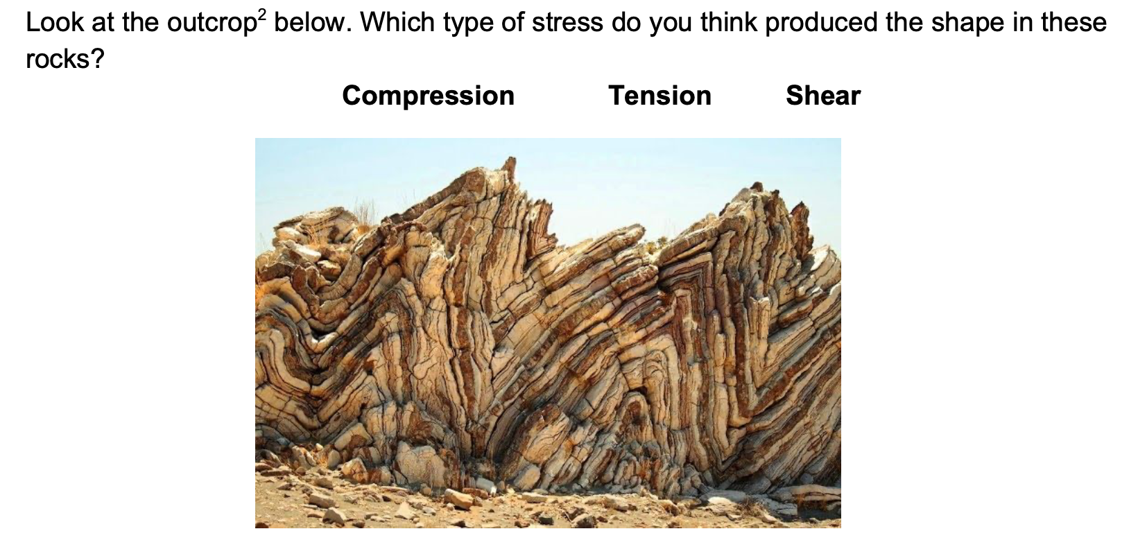 Compression Stress Rocks Example