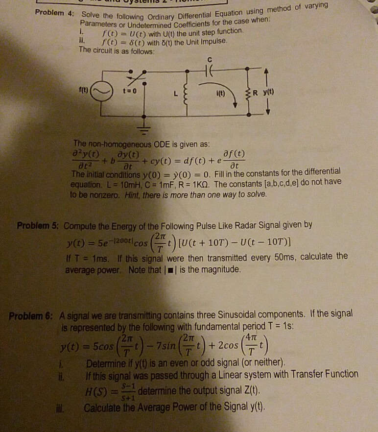 Solved Problem 3: Given the following Bode Plot Description, | Chegg.com
