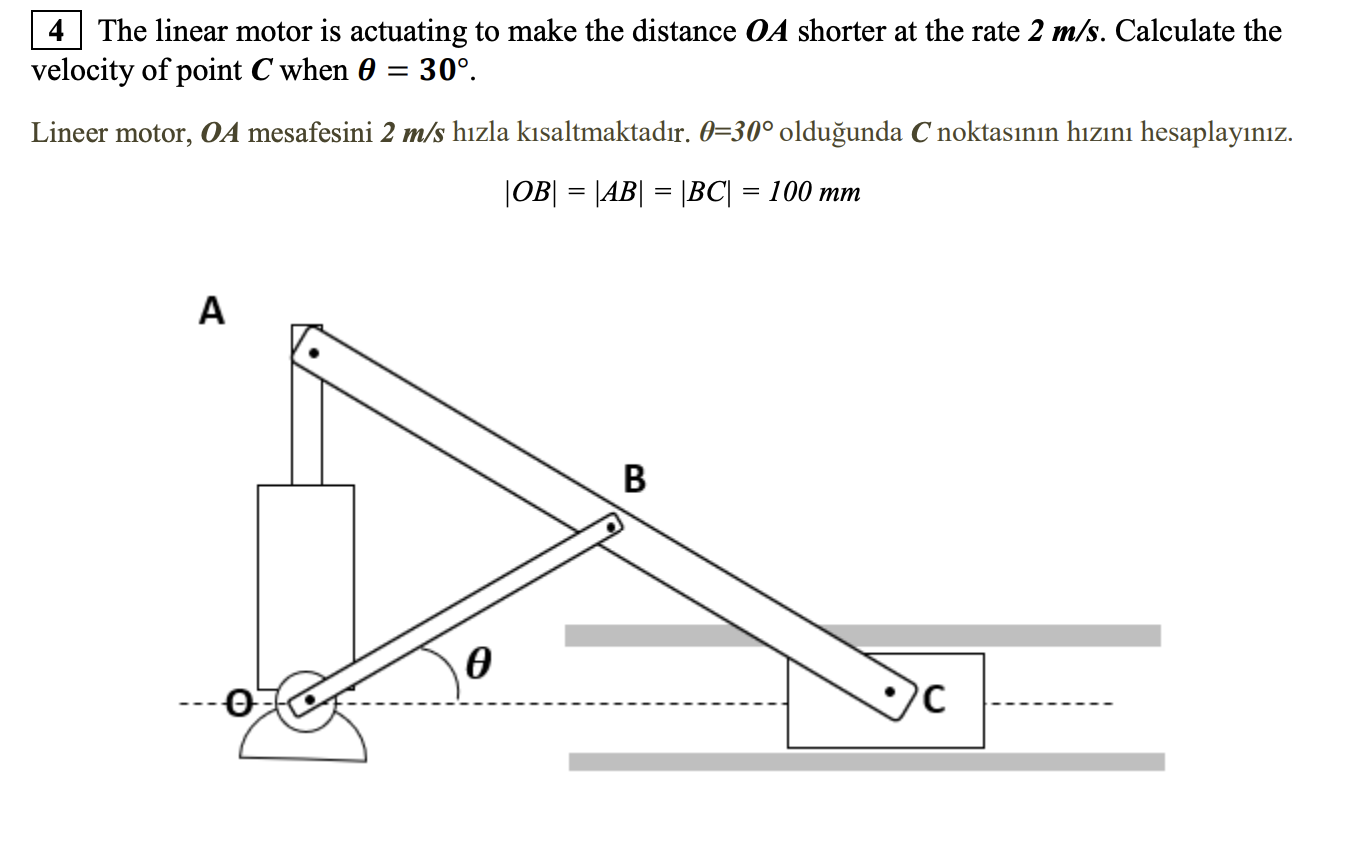 4 The linear motor is actuating to make the distance | Chegg.com