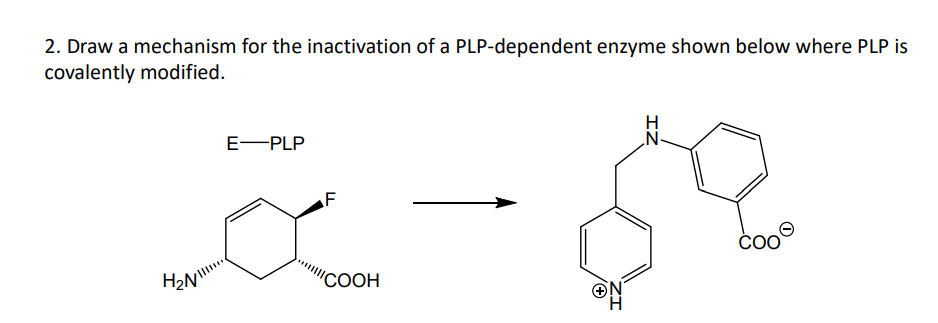 Solved 2. Draw a mechanism for the inactivation of a | Chegg.com
