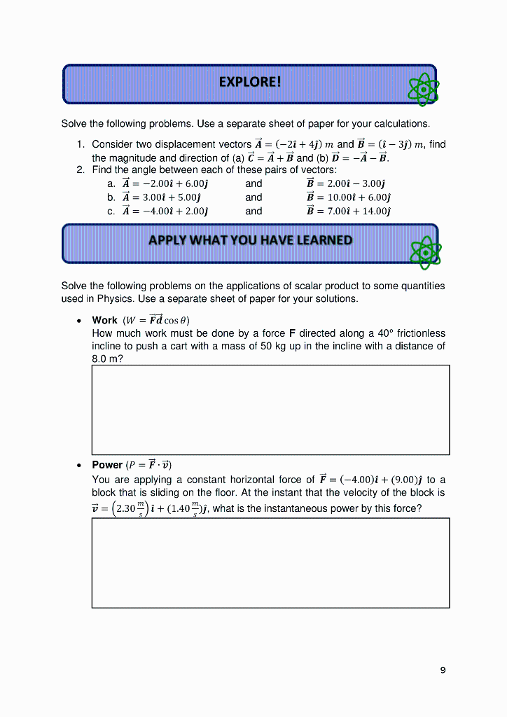 Solved EXPLORE! Solve the following problems. Use a separate | Chegg.com