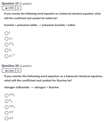 Solved Use the information to answer the following question. | Chegg.com