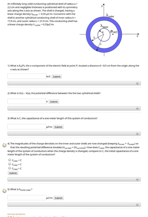 Solved An Infinitely Long Solid Conducting Cylindrical Shell | Chegg.com