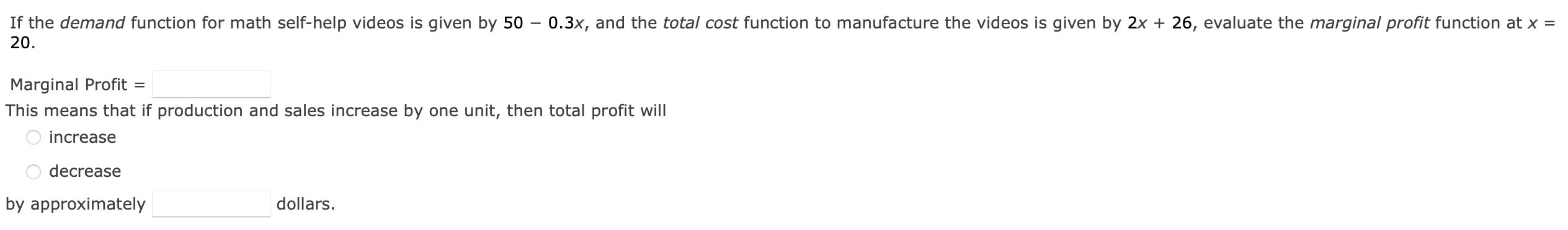 Solved If the demand function for math self-help videos is | Chegg.com