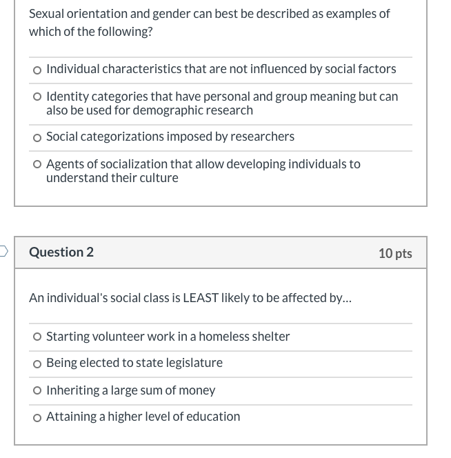 Solved Sexual Orientation And Gender Can Best Be Described Chegg Com