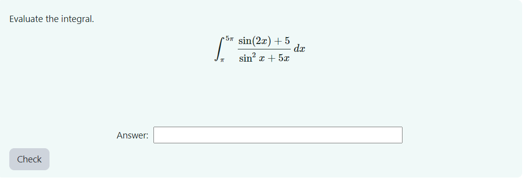 5 to the power of 2 x pi