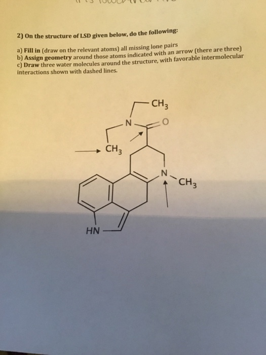 Solved 2) On the structure of LSD given below, do the | Chegg.com