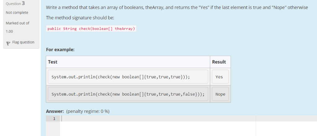 Solved Question 3 Write a method that takes an array of | Chegg.com
