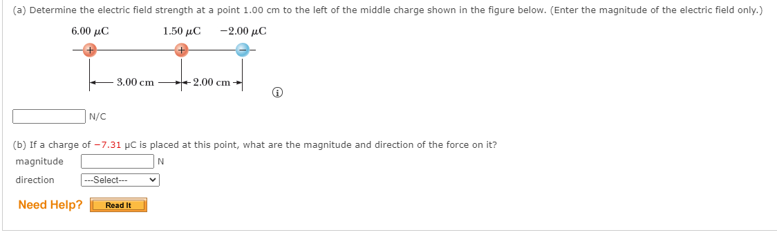 Solved (a) Determine the electric field strength at a point | Chegg.com