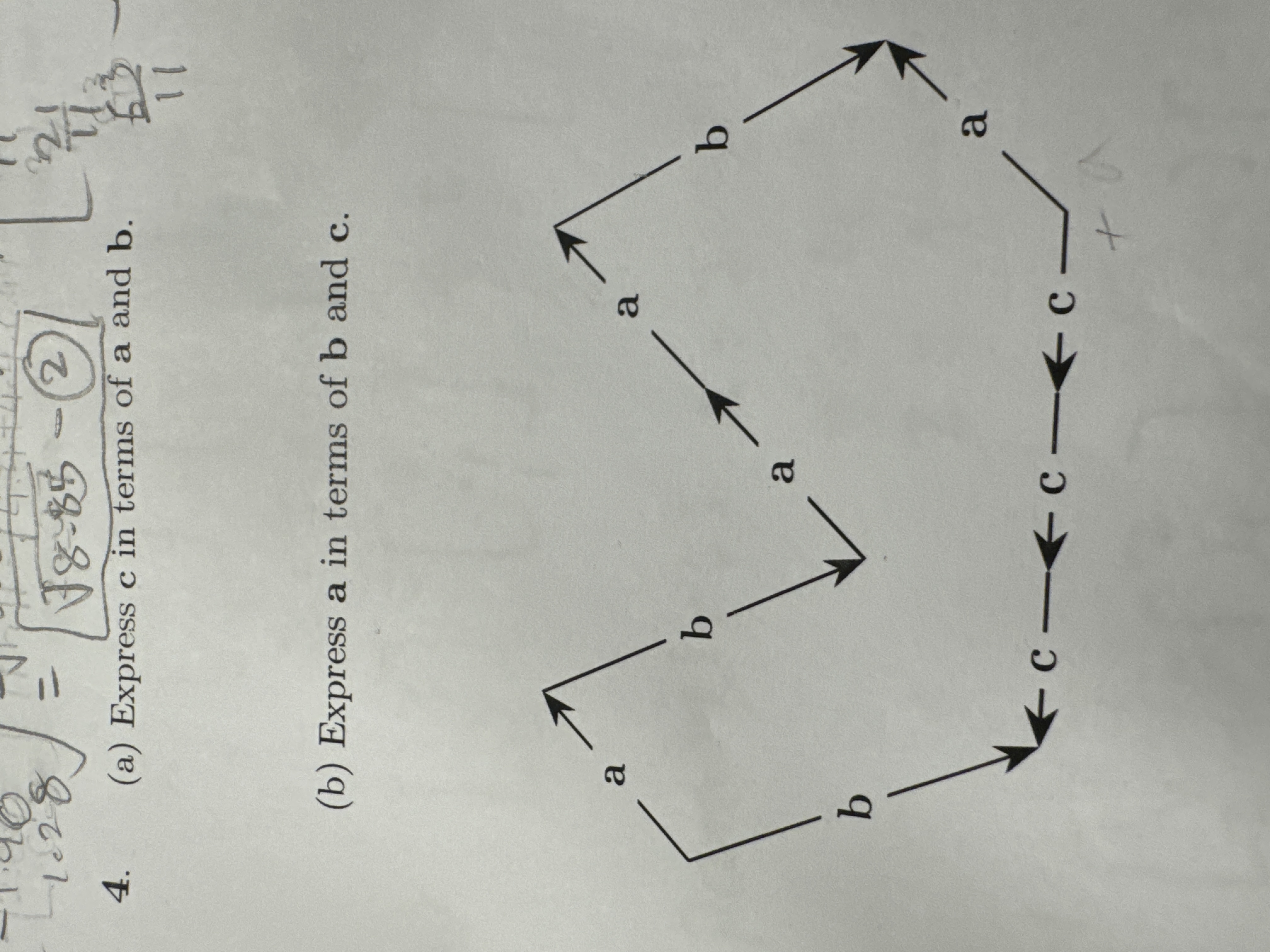 Solved (a) ﻿Express C ﻿in Terms Of A And B.(b) ﻿Express A | Chegg.com