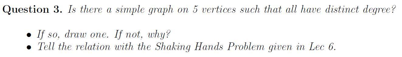 Solved DONT NEED TO DO THE SHAKING HANDS PROBLEM. ONLY NEED | Chegg.com
