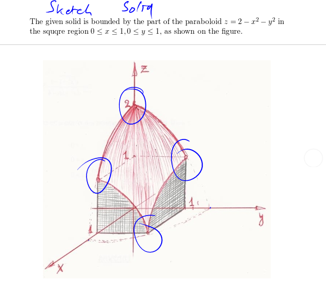 Solved Sketch Solra The given solid is bounded by the part | Chegg.com