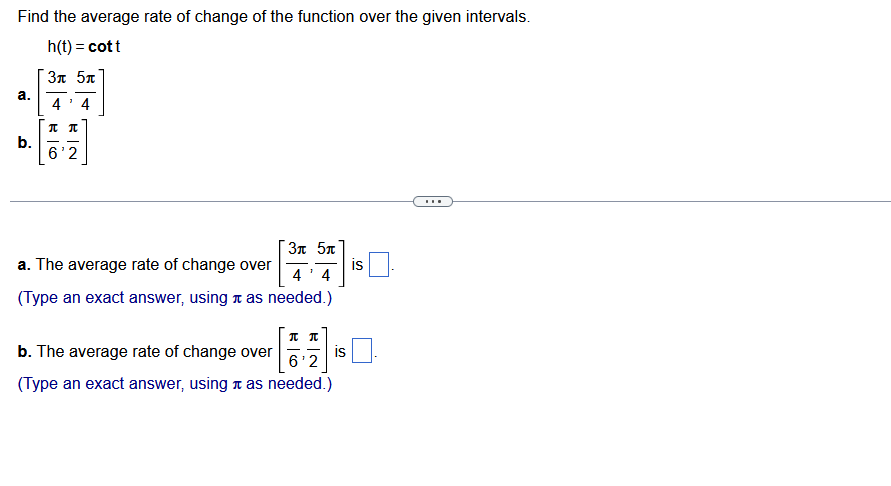 Solved Find the average rate of change of the function over | Chegg.com
