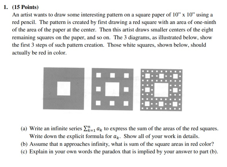 Solved An artist wants to draw some interesting pattern on a | Chegg.com