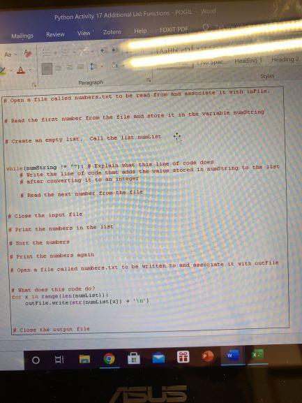 Solved Complete the missing sections of the following | Chegg.com