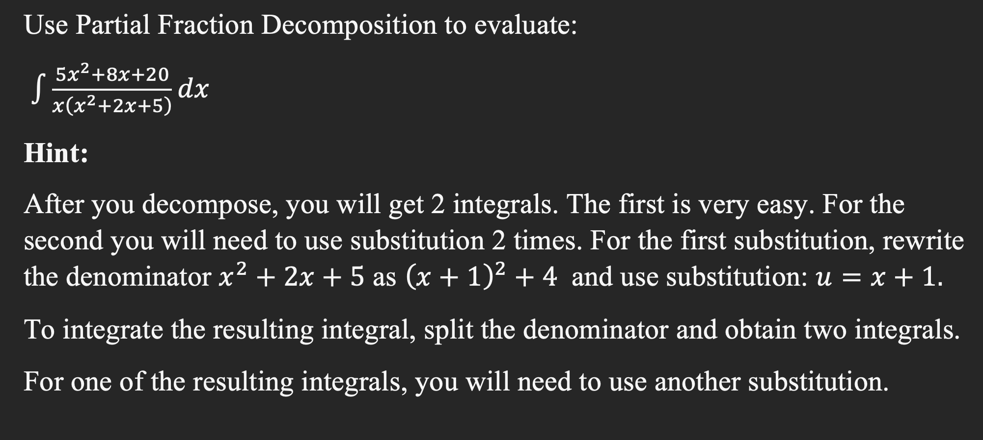 solved-use-partial-fraction-decomposition-to-evaluate-chegg