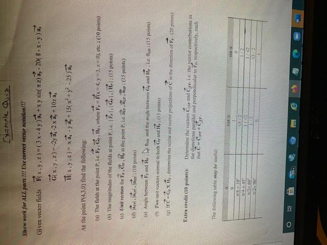 Solved Examole Quiz Show work for ALL parts !!! Use correct | Chegg.com