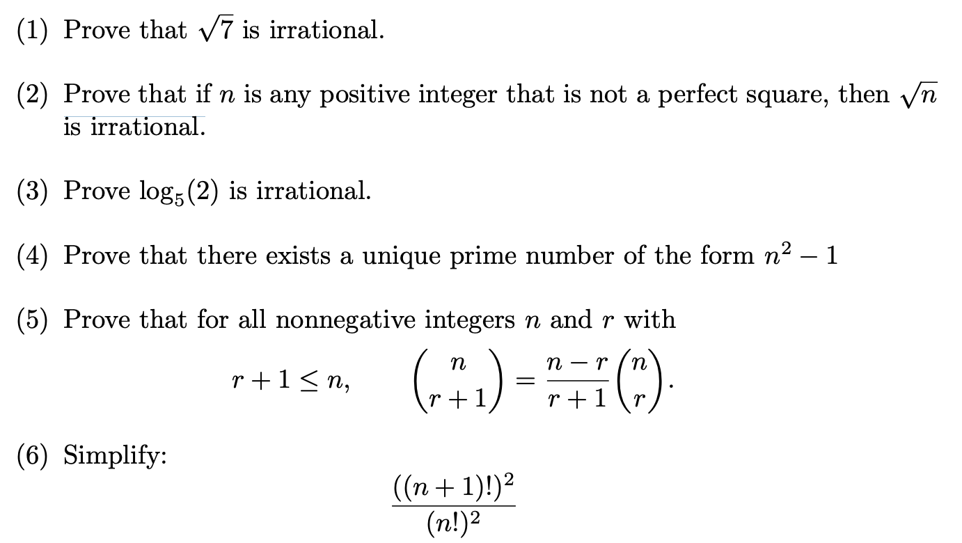prove log 7 base 2 is irrational