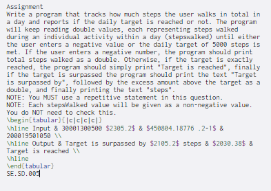 Solved Assignment Write a program that tracks how much steps | Chegg.com