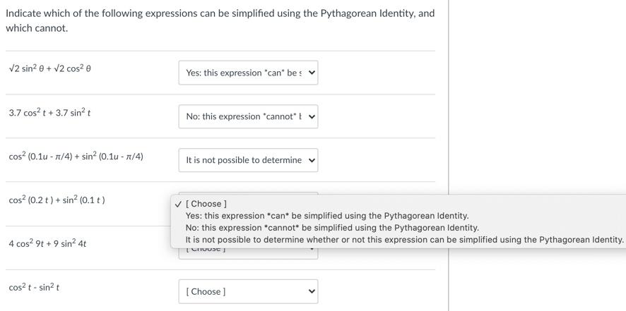 Solved Indicate which of the following expressions can be | Chegg.com