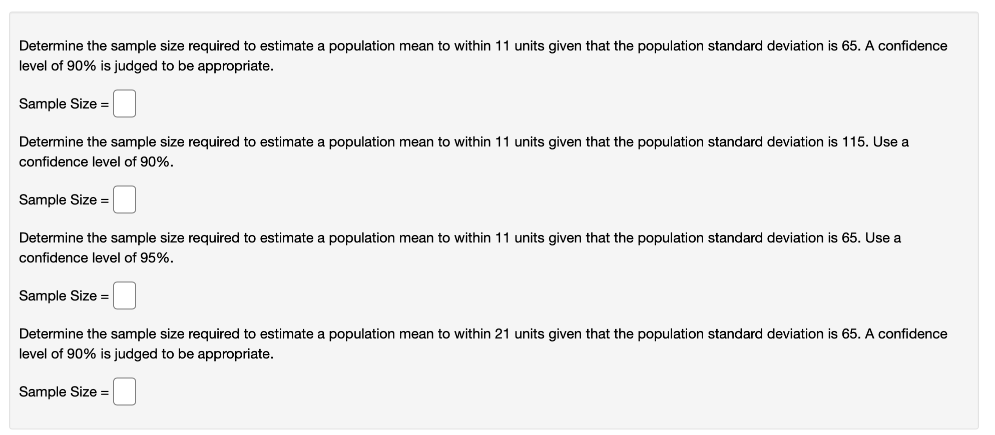 Solved Determine the sample size required to estimate a | Chegg.com