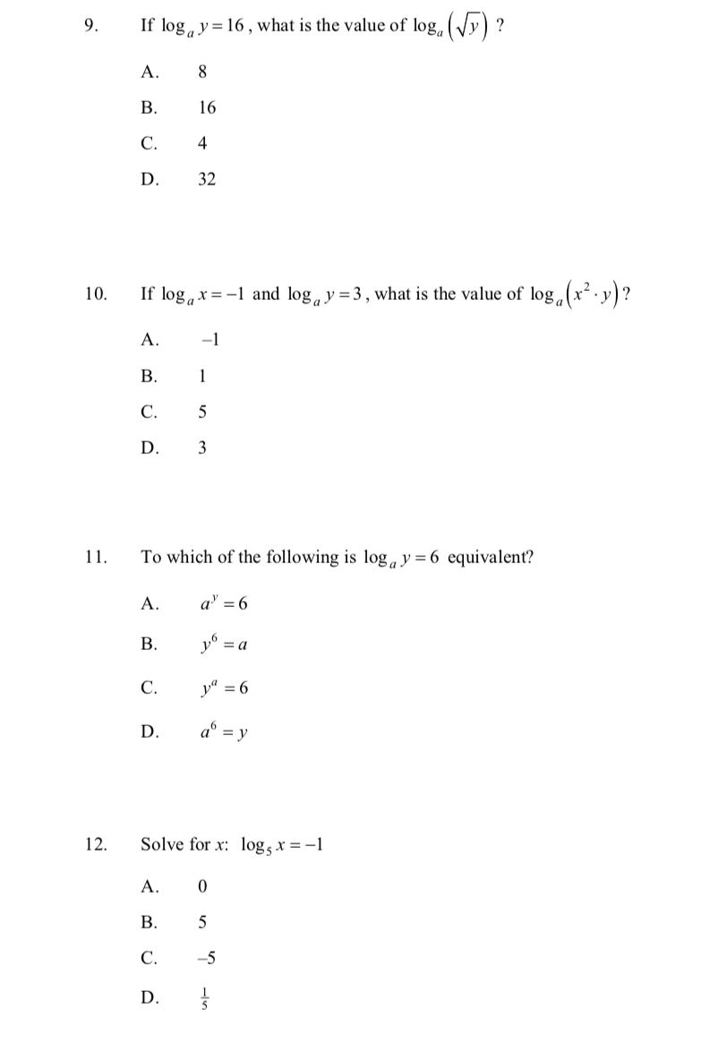 what is the value of log 0.5 16