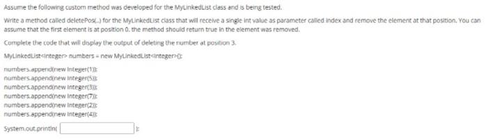 Solved public class MyLinkedList { private | Chegg.com