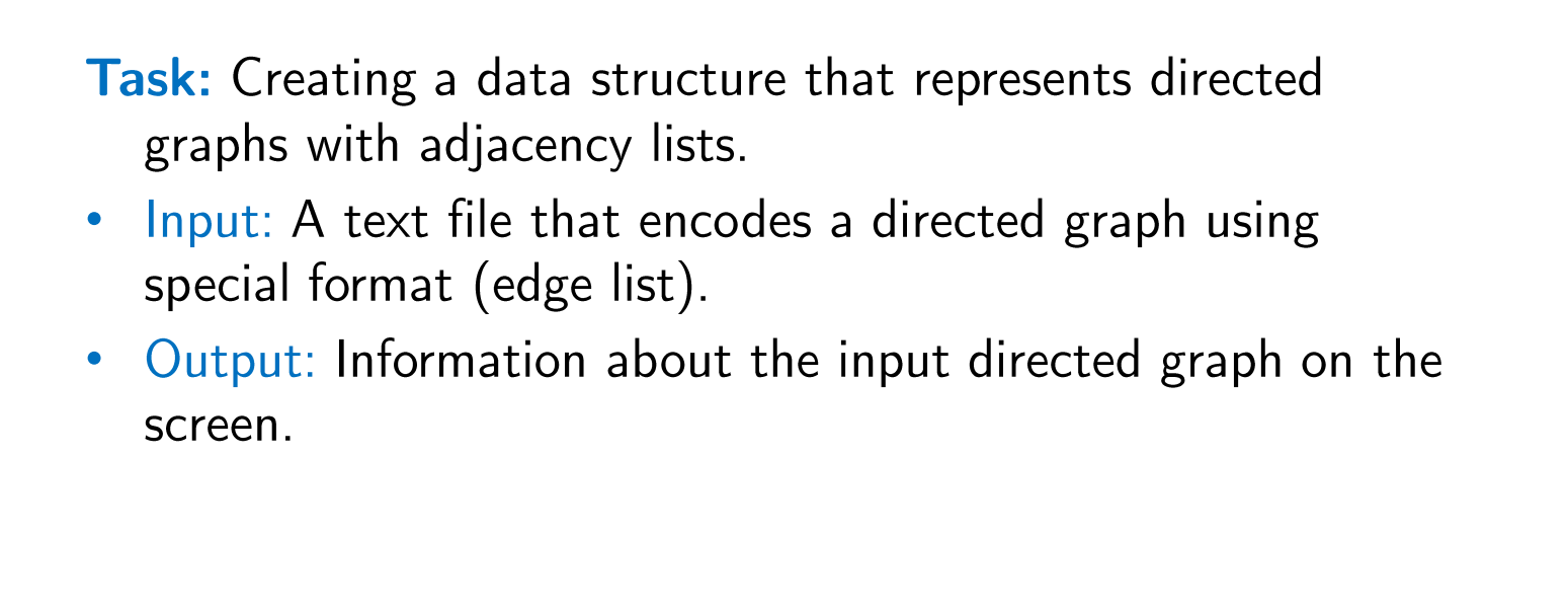 Solved Task: Creating a data structure that represents | Chegg.com