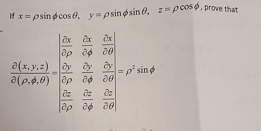 Solved If X Psin O Cose Y Psin Osin Z P Cos Q Prove Chegg Com