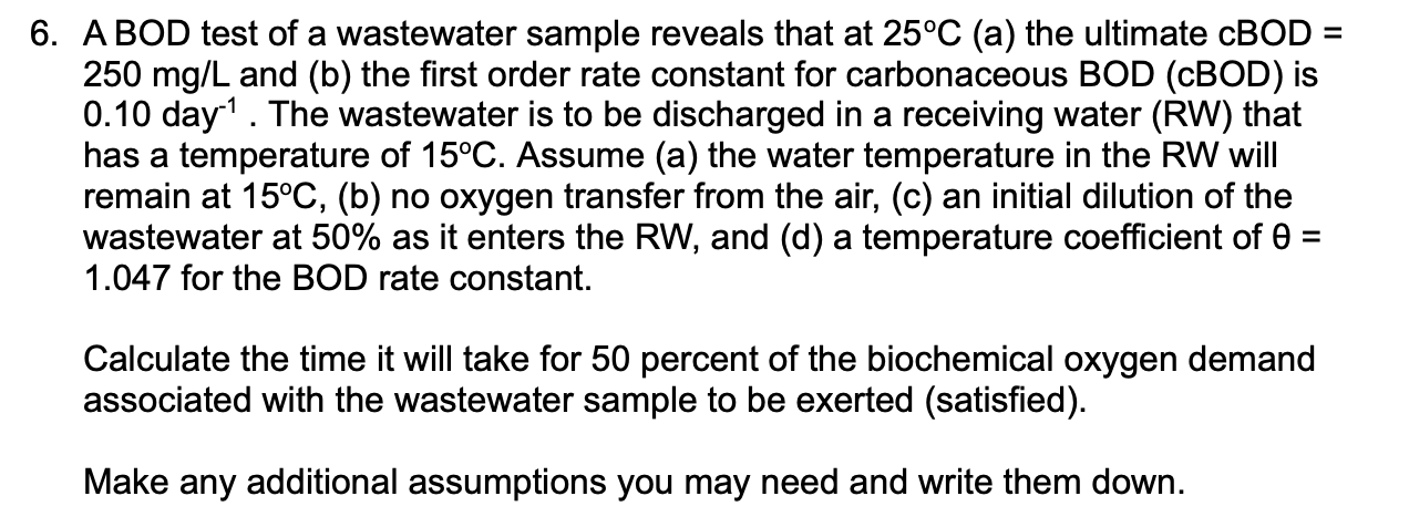Solved ABOD test of a wastewater sample reveals that at | Chegg.com