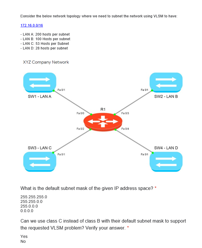 Solved Consider the below network topology where we need to | Chegg.com