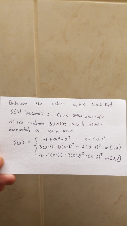 Solved Determine the values a,b,c such that SCX becomes a | Chegg.com