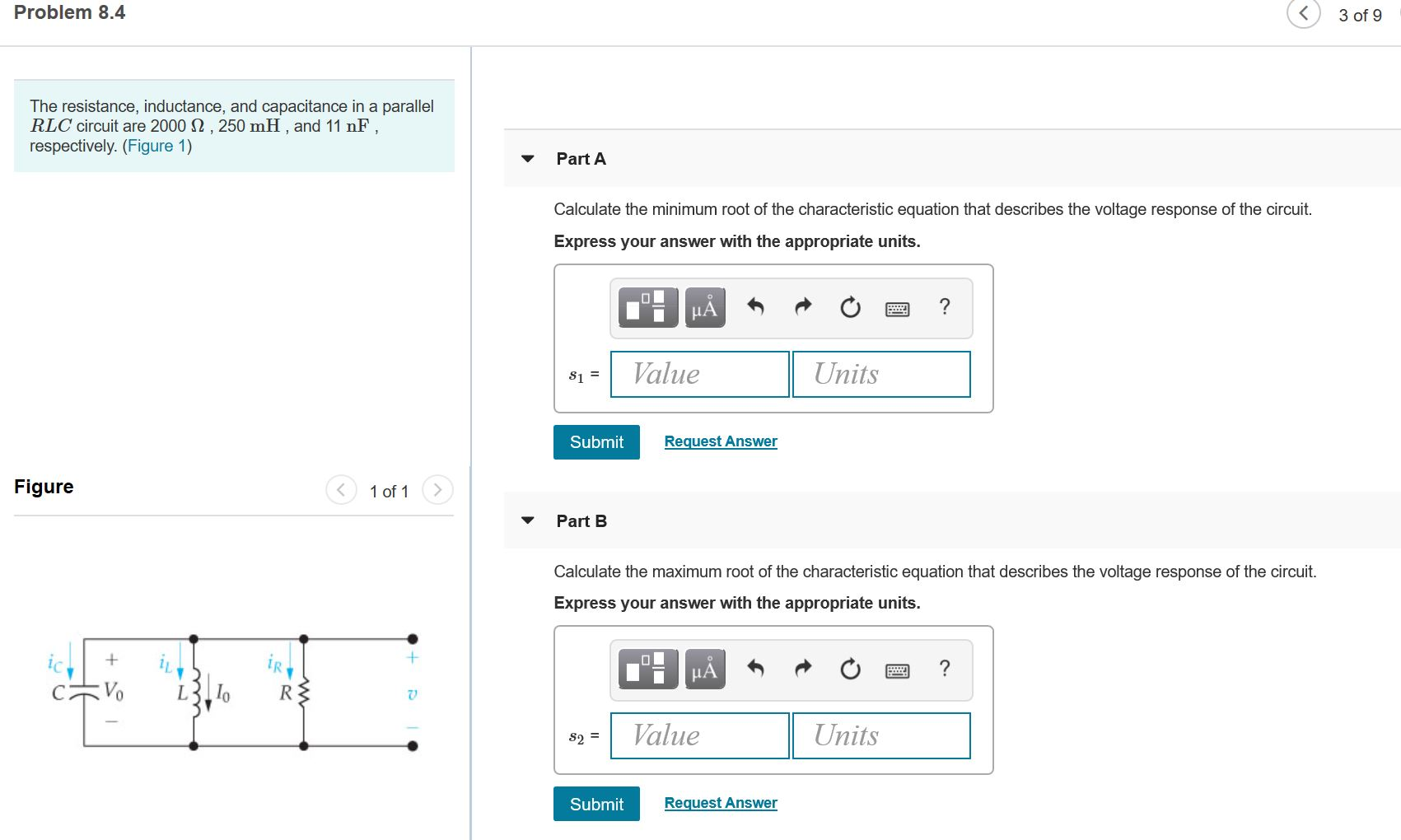 Solved Problem 8.4 3 Of 9 The Resistance, Inductance, And | Chegg.com