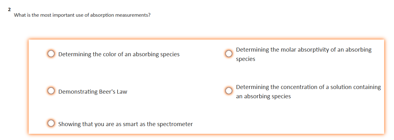 Solved 2 What is the most important use of absorption | Chegg.com
