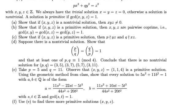 Solved Consider An Analogous Situation Let P Q Be Distinct