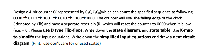 Ccc Counter Solved Design a 4-bit counter Cl represented by CCC.C.)which | Chegg.com