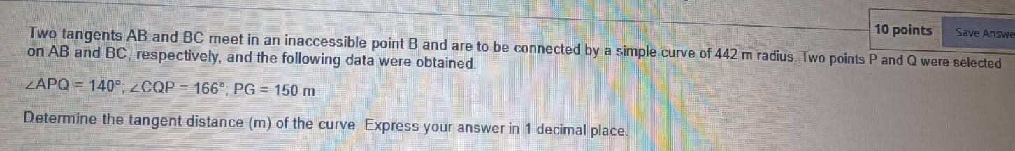 Solved 10 Points Save Answe Two Tangents AB And BC Meet In | Chegg.com