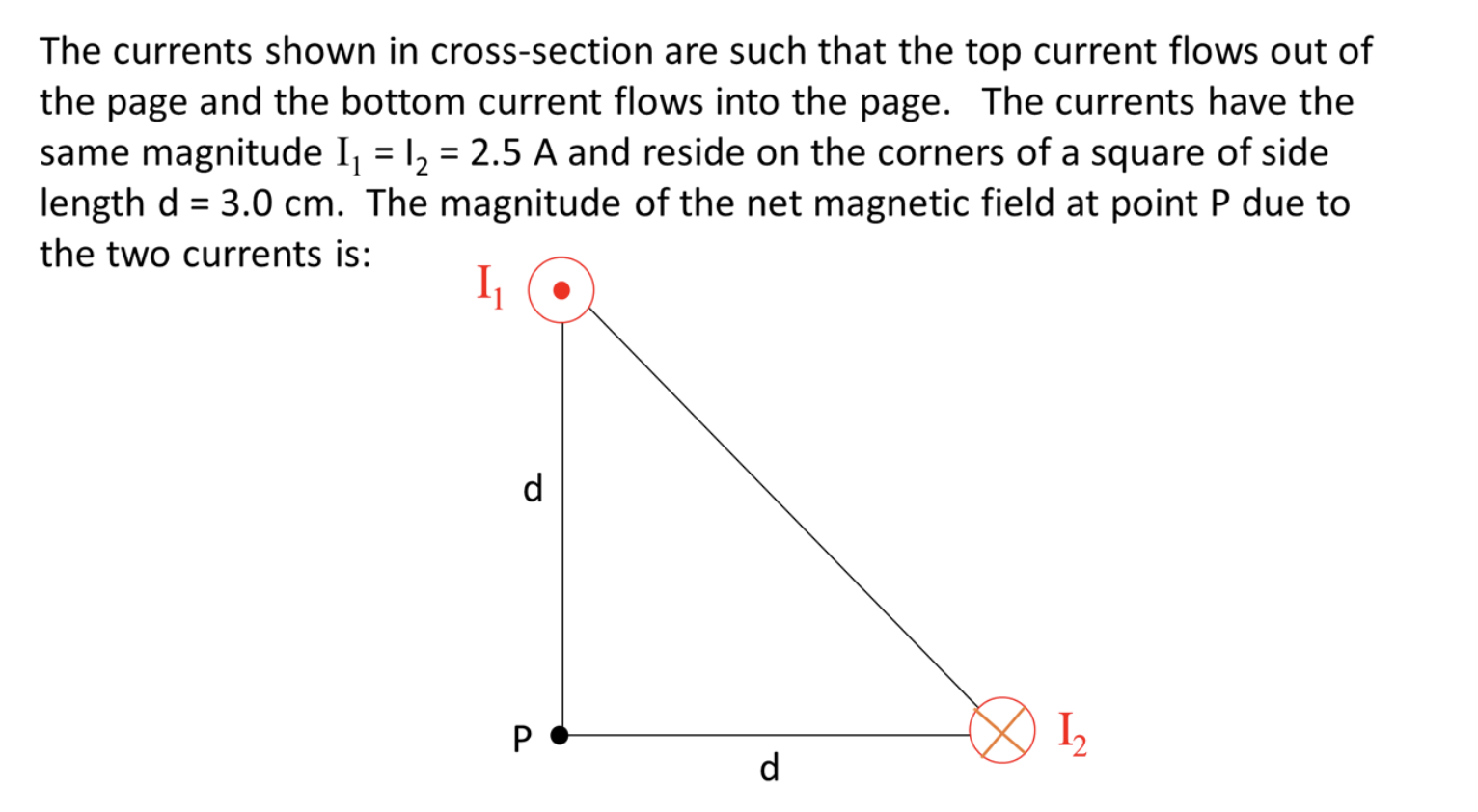 Solved The currents shown in cross-section are such that the | Chegg.com