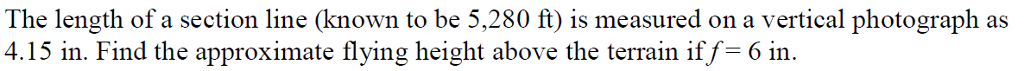 Solved The length of a section line (known to be 5,280 ft) | Chegg.com