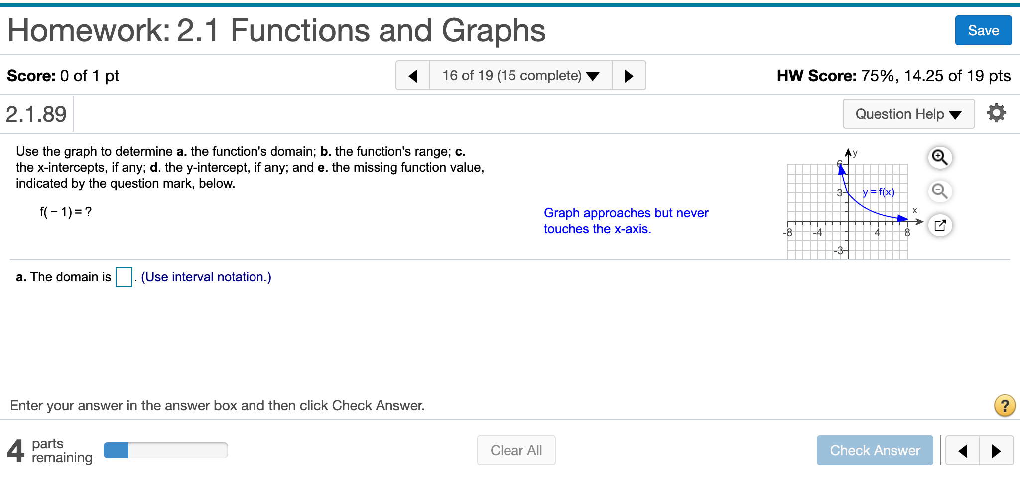 Solved Homework: 2.1 Functions and Graphs Save Score: 0 of 1 | Chegg.com