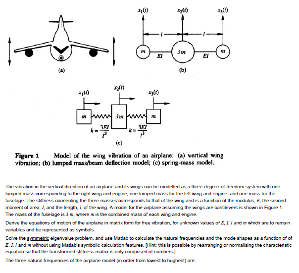 Solved Xi(t) X2(1) 确 EI 시(1) '3(t) Pn 3EI Figure1 Model Of | Chegg.com